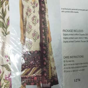 Stylz - Unstitched Three Piece Code# COT 1276