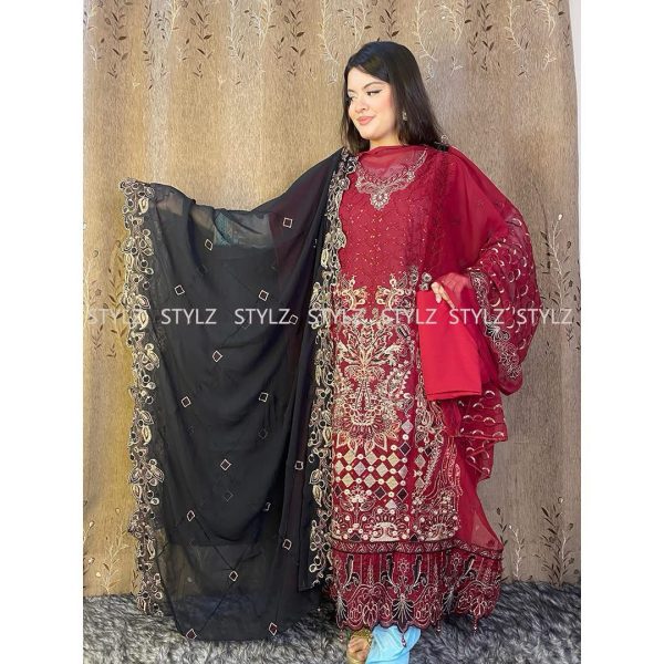 Stylz - Unstitched Three Piece Code# M B 1039