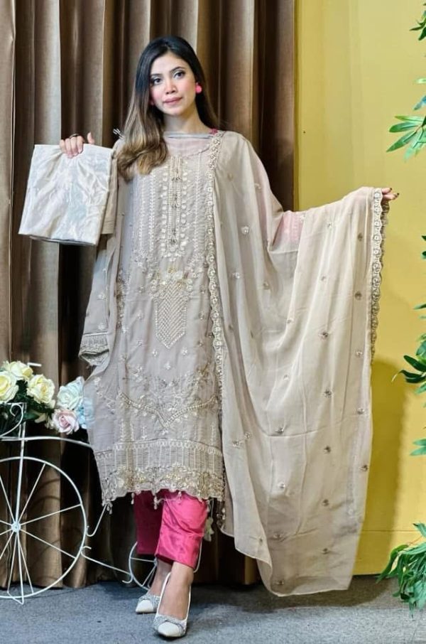 Stylz - Unstitched Three Piece Code# M B 1056