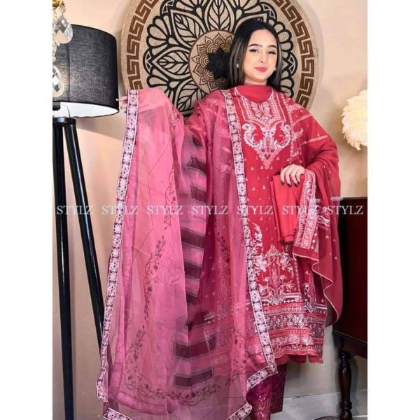 Stylz - Unstitched Three Piece Code# M B 7705