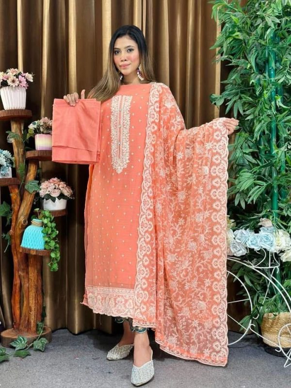 Stylz - Unstitched Three Piece Code# M B 9007