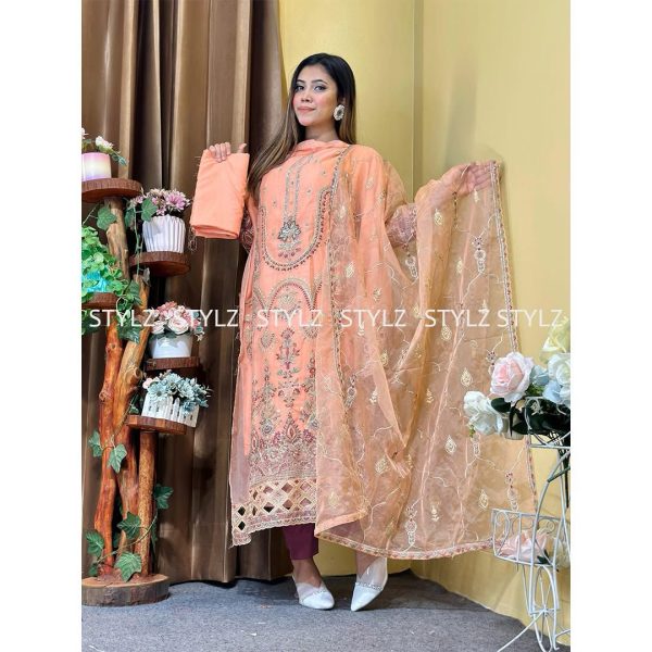 Stylz - Unstitched Three Piece Code# RUB 388
